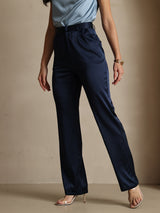[Mörkblå] SilkSilky-SE 19Momme Silke Womens Pants 004