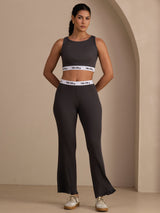 [Grå] SilkSilky-SE Sleeveless Crew Neck Women's Outfit Sets 004