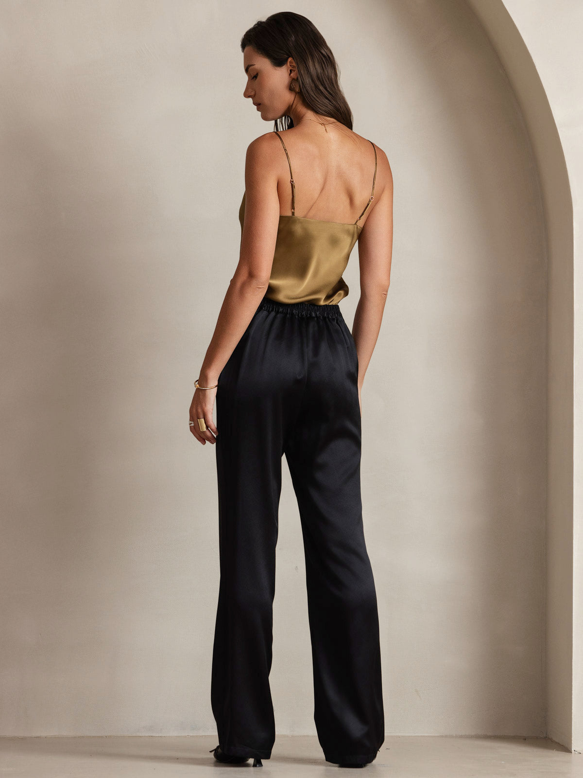 [Kaffe] SilkSilky-SE Rent Silke V-Hals Cami Toppar 005