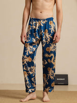 [Navy Drake] SilkSilky-SE Men's Sleep Shorts 001