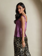 [Mörklila] SilkSilky-SE Sleeveless Cami Toppar 002
