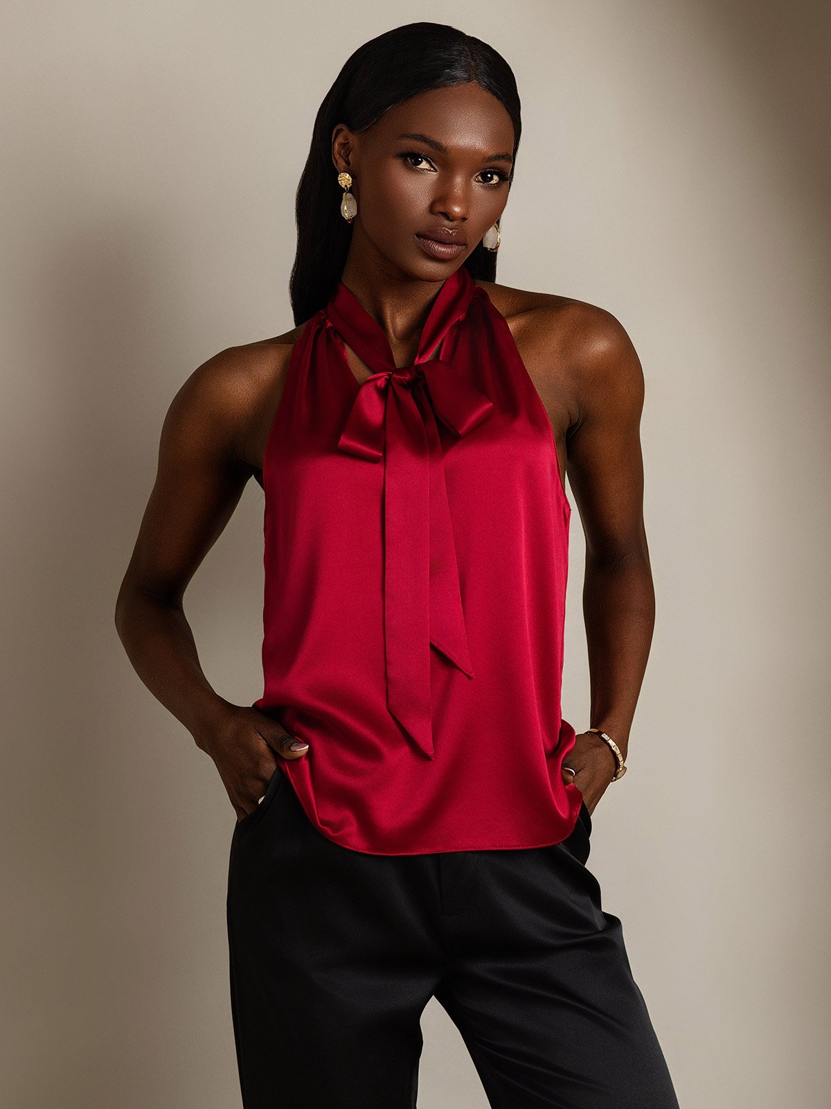[Vin] SilkSilky-SE 19Momme Silke Womens Shirt 003
