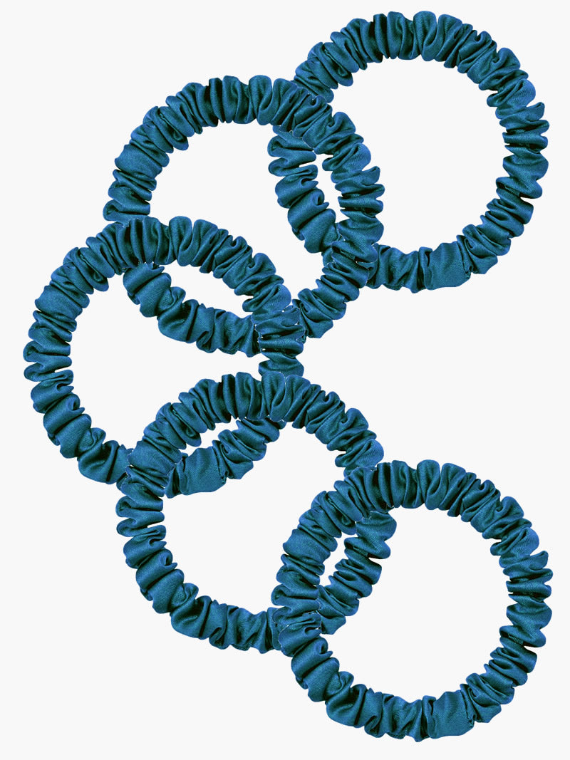 [Kungsblått] SilkSilky-SE 19Momme Rent Silke Scrunchie 004