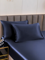 [Mörkblå] SilkSilky-SE 19Momme Rent Silke Pillowcase 001