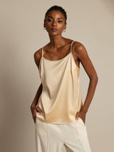 [Champagne] SilkSilky-SE Spaghetti Strap Cami Toppar 005