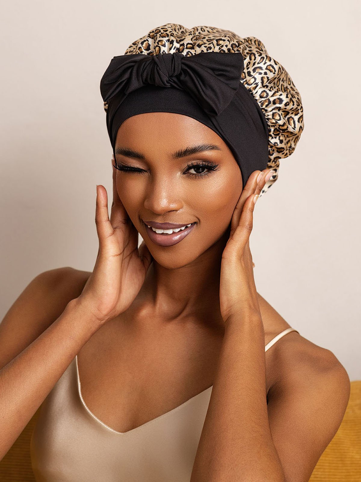 SilkSilky-SE Rent Silke Sleep Cap Leopard 004
