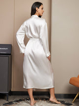 [Vit] SilkSilky-SE Long Sleeve Dam Morgonrock 002