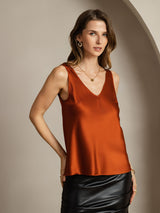 [Kola] SilkSilky-SE Sleeveless V Neck Cami Toppar 002