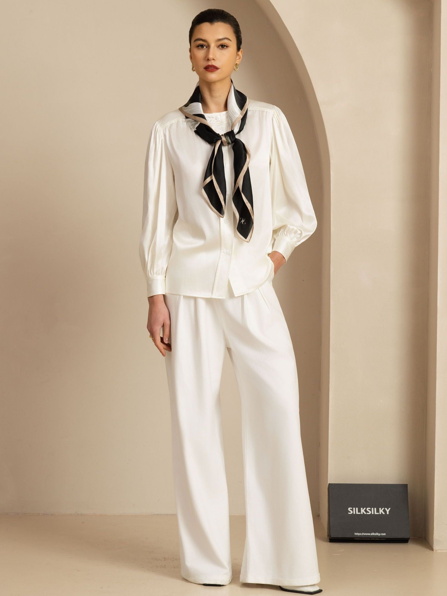 [P106] SilkSilky-SE Pure Silk Scarf 005