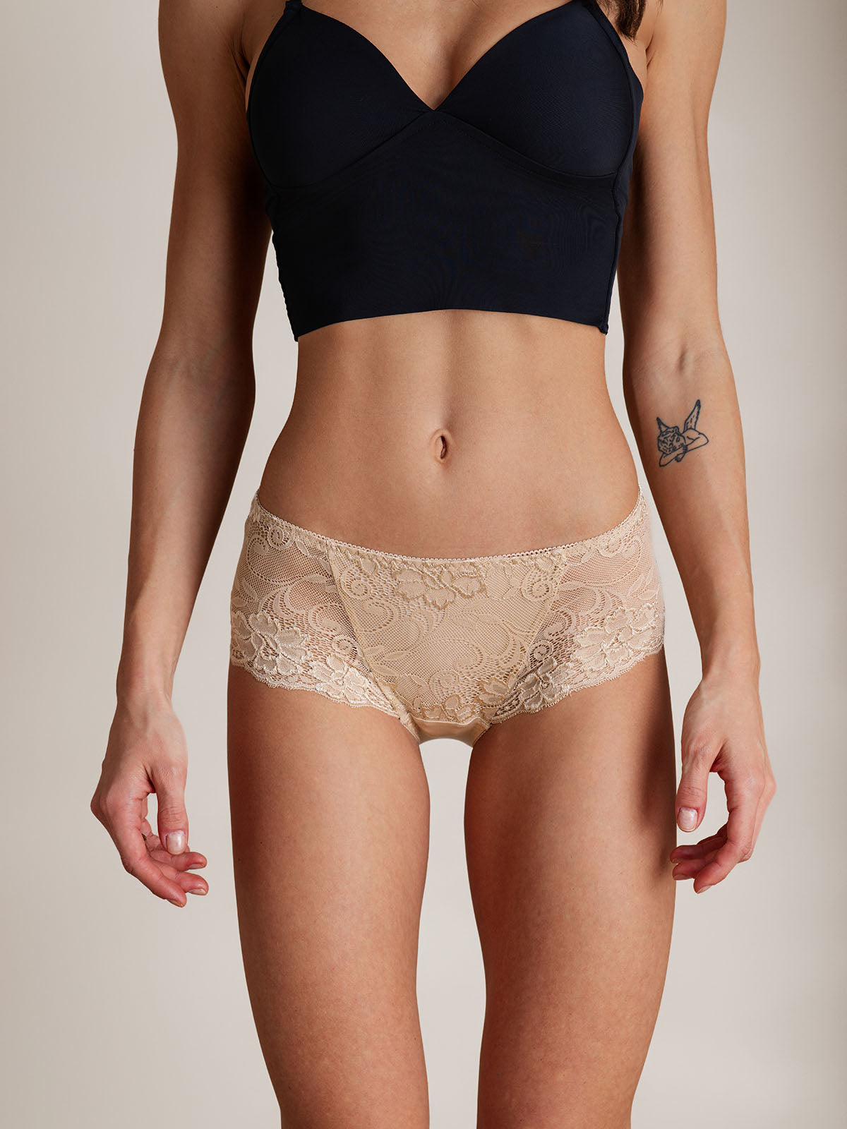 [Beige] SilkSilky-SE Silke Stickad Panty 005