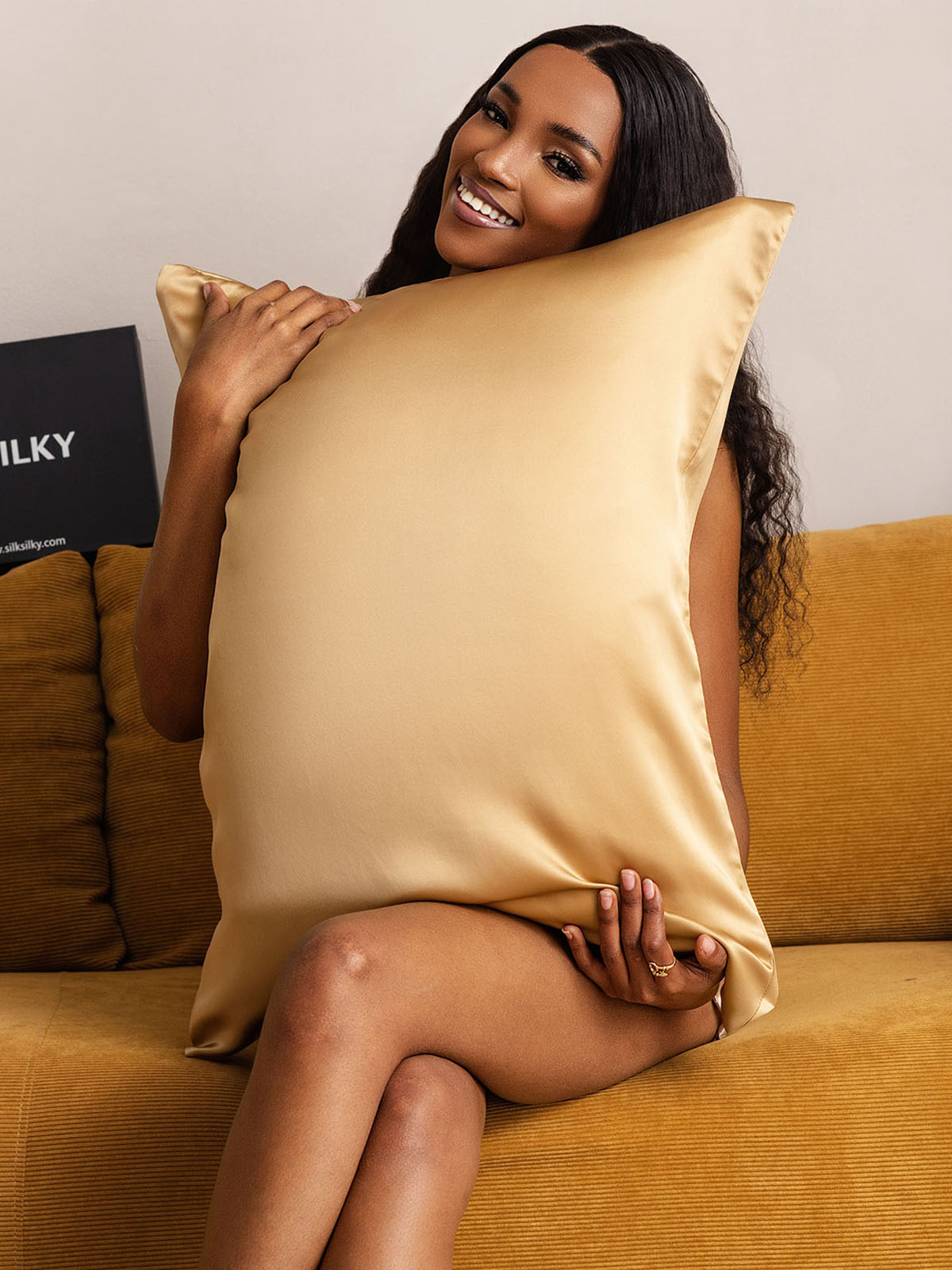 [Mörk Kamel] SilkSilky-SE 19Momme Rent Silke Pillowcase 003