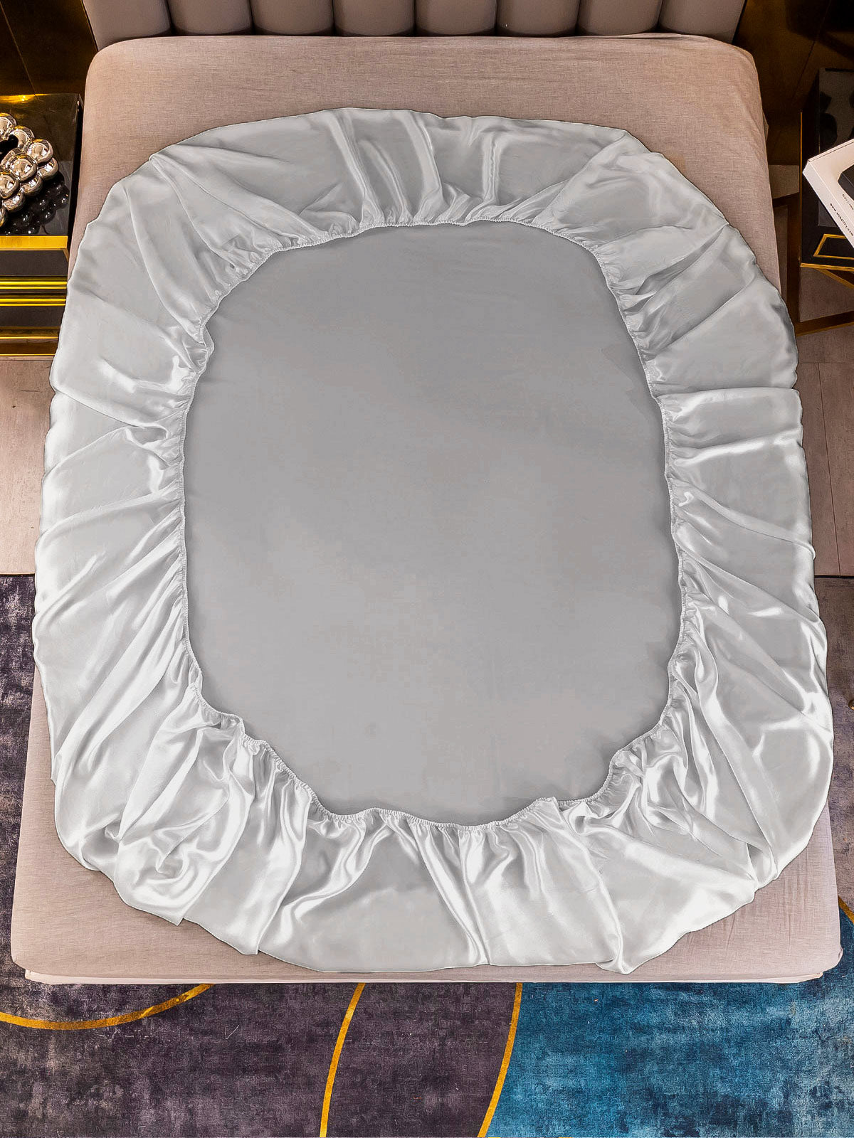 [Silver] SilkSilky-SE 25Momme Rent Silke Bedding Set 003,