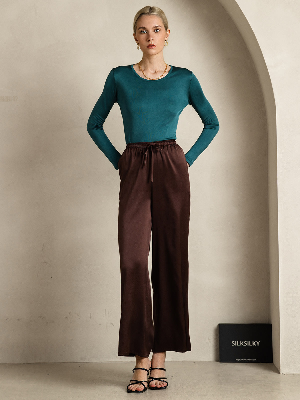 [Kaffe] SilkSilky-SE Rent Silke Womens Pants 007