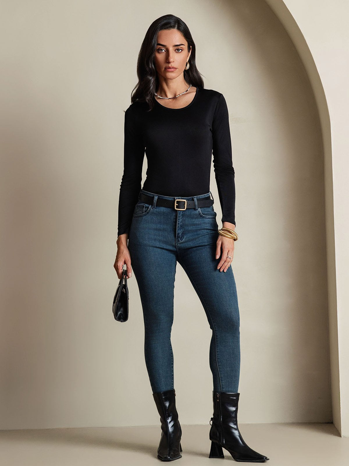 [Svart] SilkSilky-SE Silke Womens T-Shirt 006