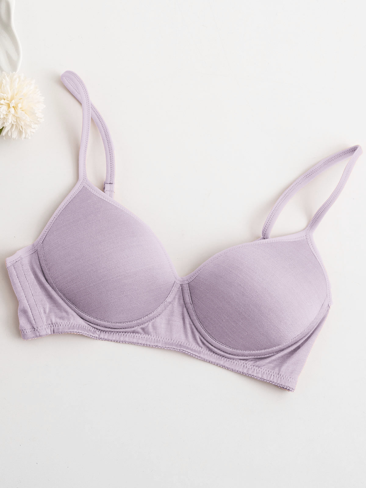[Lavendel] SilkSilky-SE Silke Stickad Bra 005