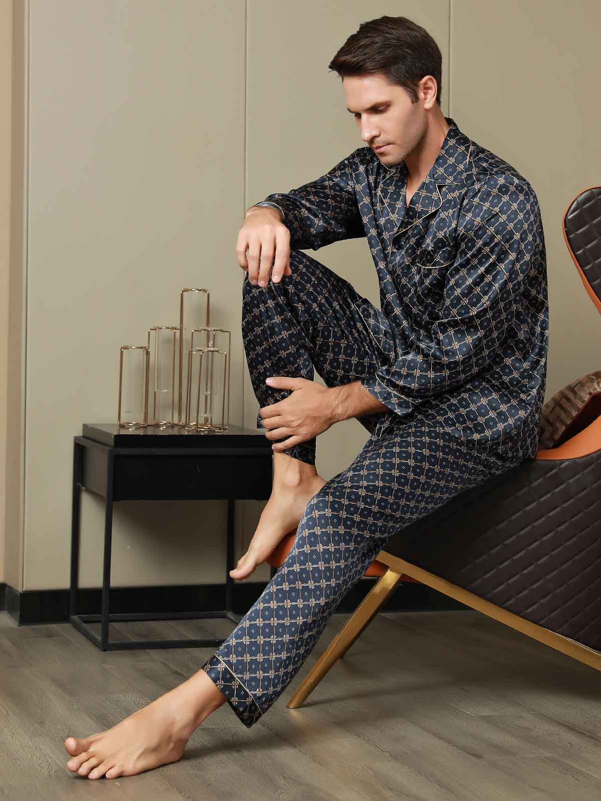[Marin Kedja] SilkSilky-SE Rent Silke Mens Pajamas 006,