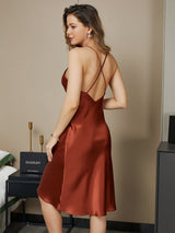 [Kola] SilkSilky-SE Spaghetti Strap V Neck Nattlinne 004