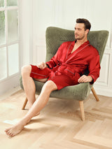 [Vin] SilkSilky-SE Rent Silke 3/4 Ärm Mens Robe 007