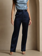 [Mörkblå] SilkSilky-SE 19Momme Silke Womens Pants 003