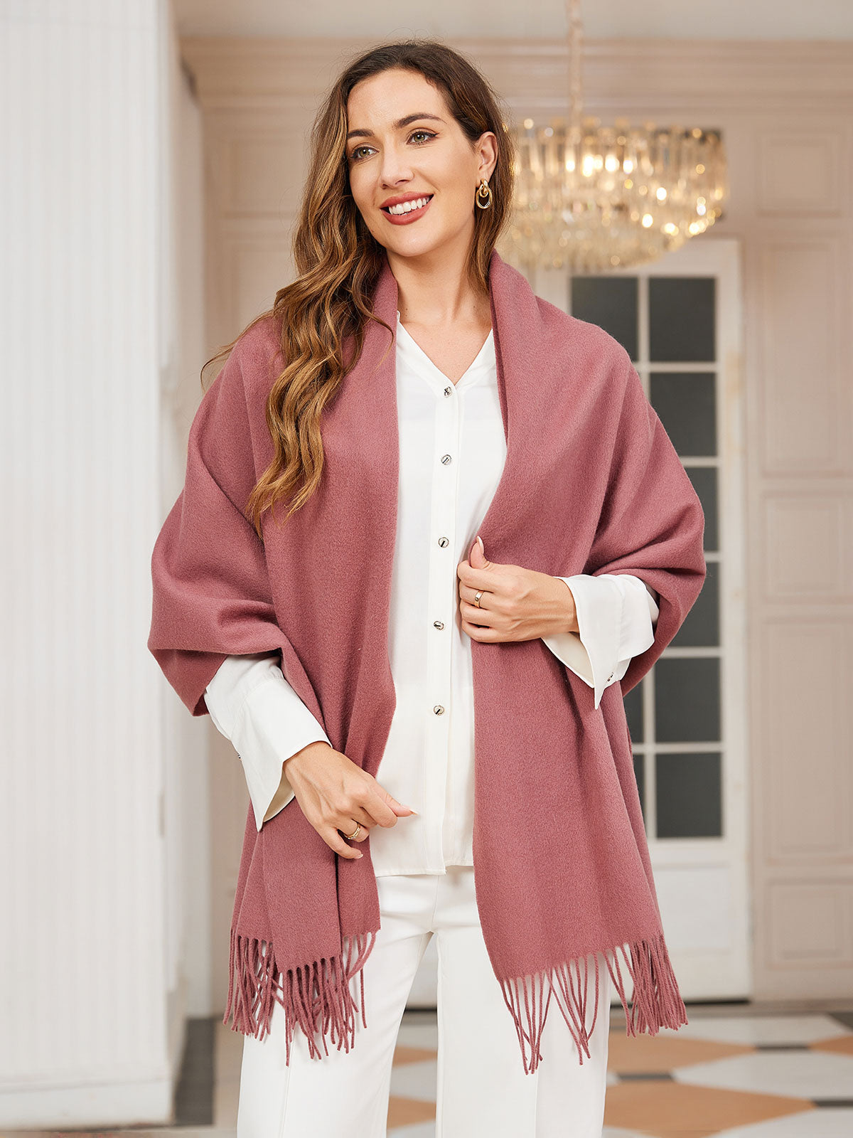 [Blek Mauve] SilkSilky-SE Ull Scarf 003
