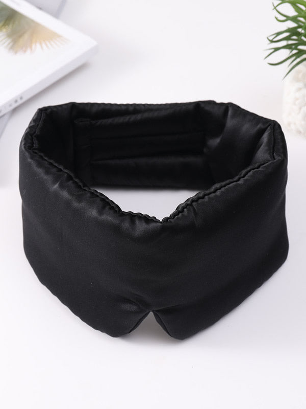 [Svart] SilkSilky-SE 19Momme Rent Silke Eye Mask 004
