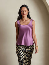 [Mörklila] SilkSilky-SE Sleeveless Cami Toppar 004