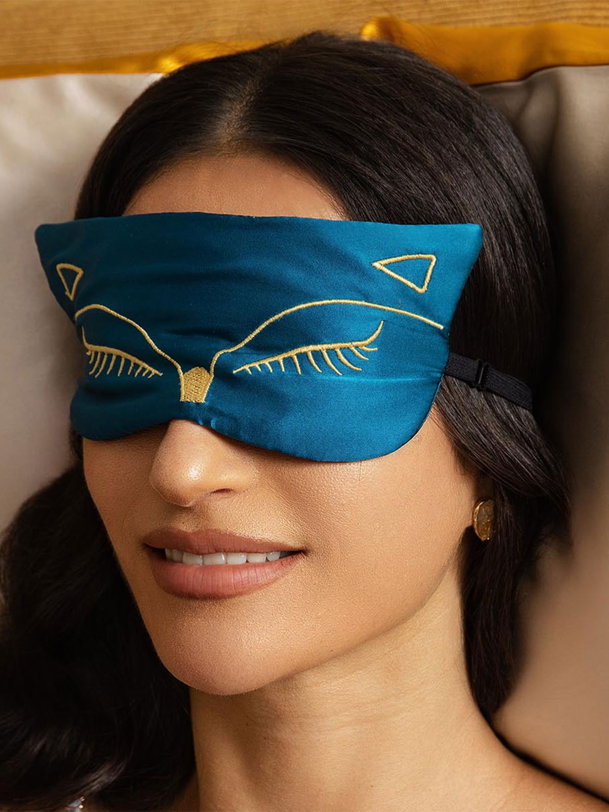 [Kungsblått] SilkSilky-SE Rent Silke Eye Mask 003
