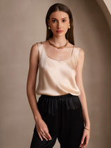 [Champagne] SilkSilky-SE Sleeveless Cami Toppar 001