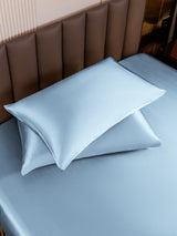 [Ljusblå] SilkSilky-SE 19Momme Rent Silke Pillowcase 004