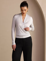[Grå] SilkSilky-SE Long Sleeve Damblusar 004