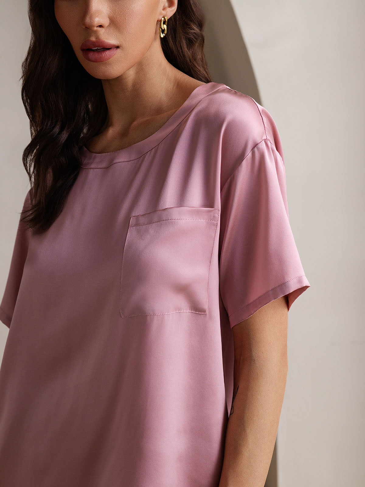 [Blek Mauve] SilkSilky-SE Rent Silke Womens Pajamas 009