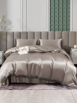 [Grå] SilkSilky-SE 25Momme Rent Silke Bedding Set 001