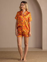 [Orange Hund] SilkSilky-SE Short Sleeve Lapel Collar Dam Pyjama 006