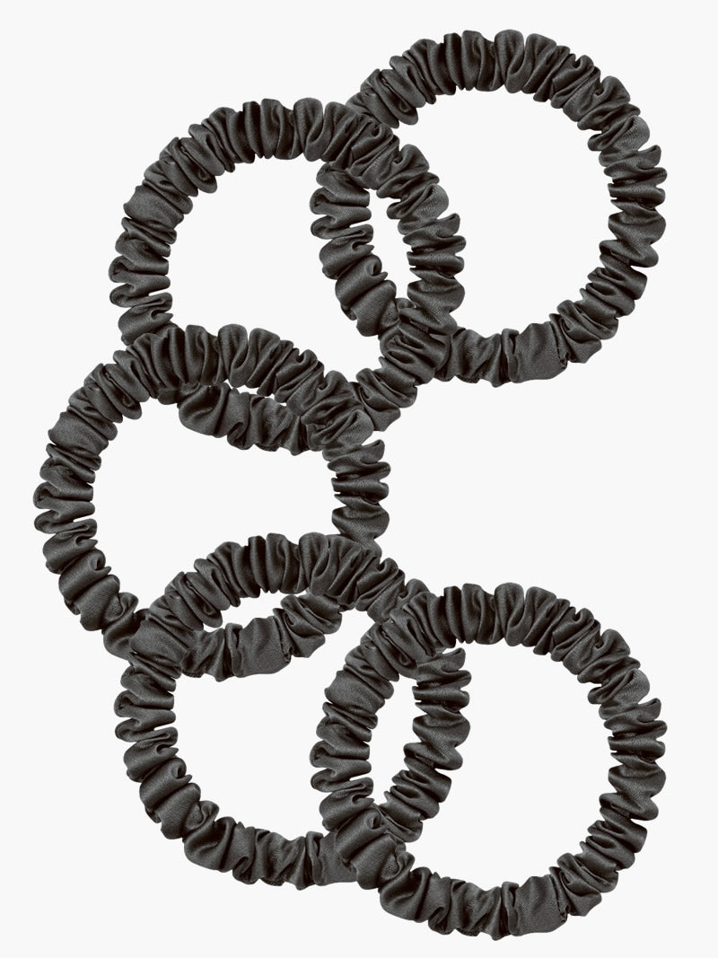 [Svart] SilkSilky-SE 19Momme Rent Silke Scrunchie 003