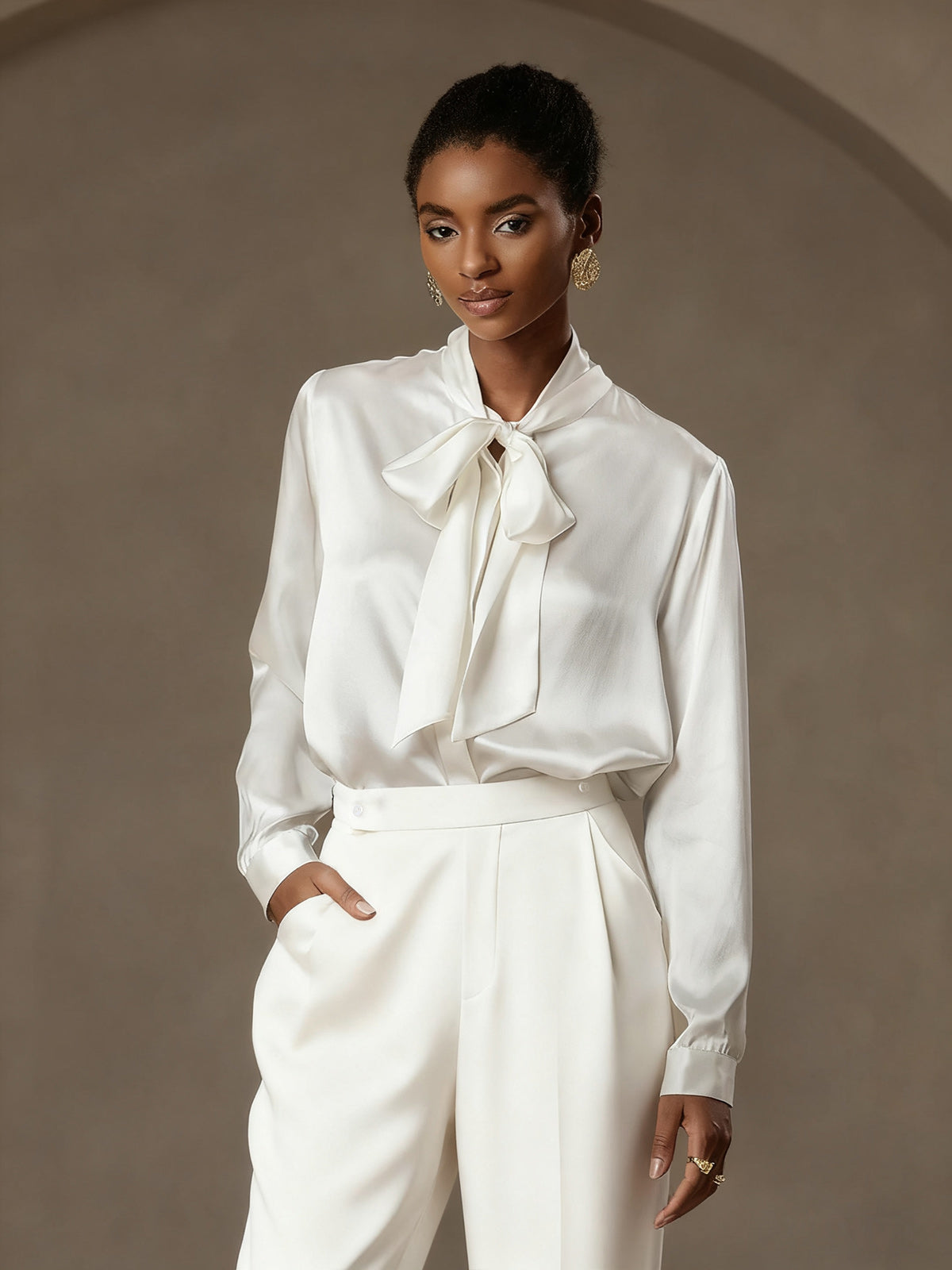 [Vit] SilkSilky-SE 19Momme Silke Womens Pants 004