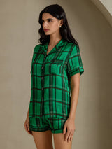 [Rutgrön] SilkSilky-SE Short Sleeve Notch Collar Dam Pyjama 003