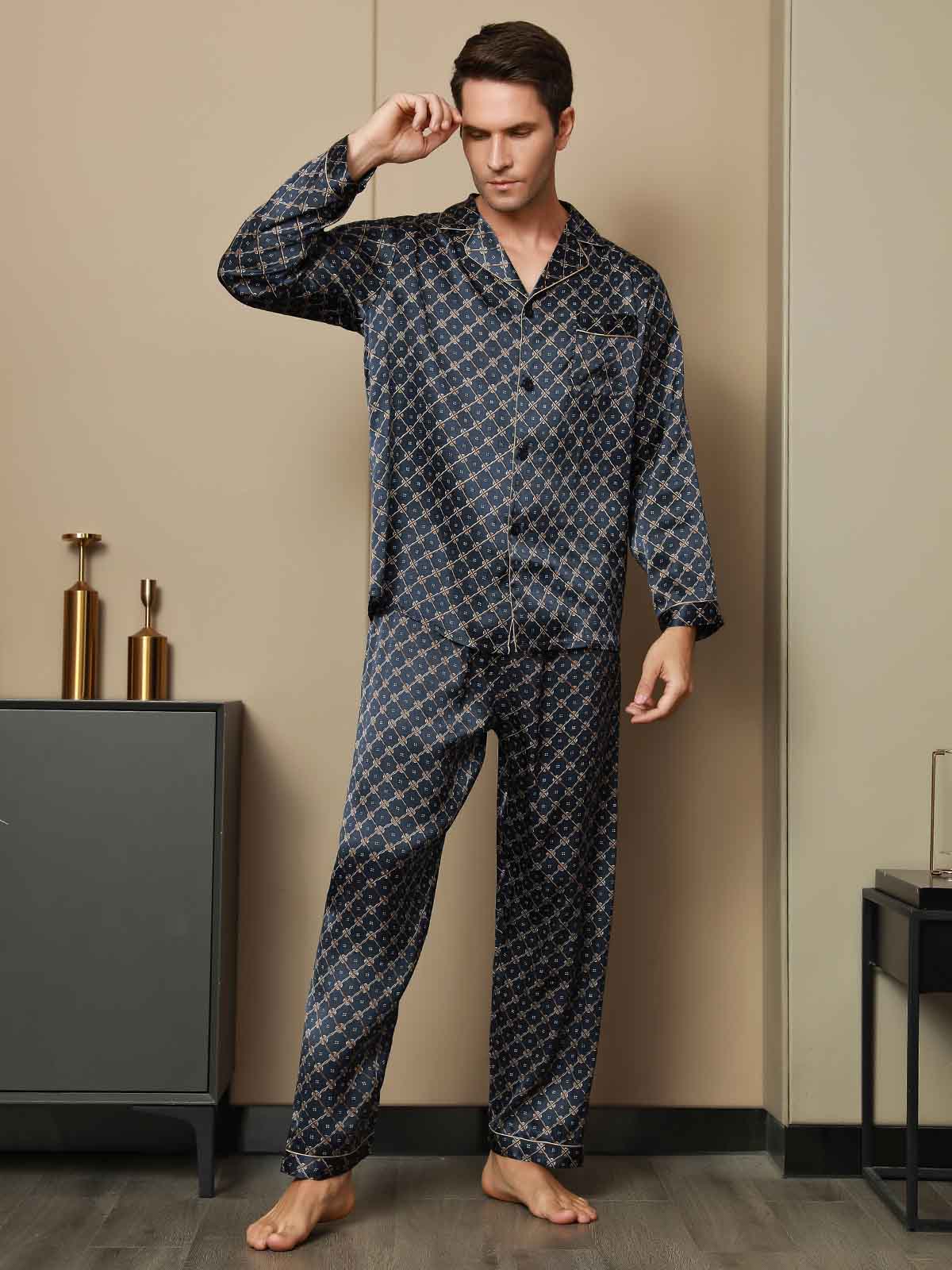 [Marin Kedja] SilkSilky-SE Rent Silke Mens Pajamas 004,