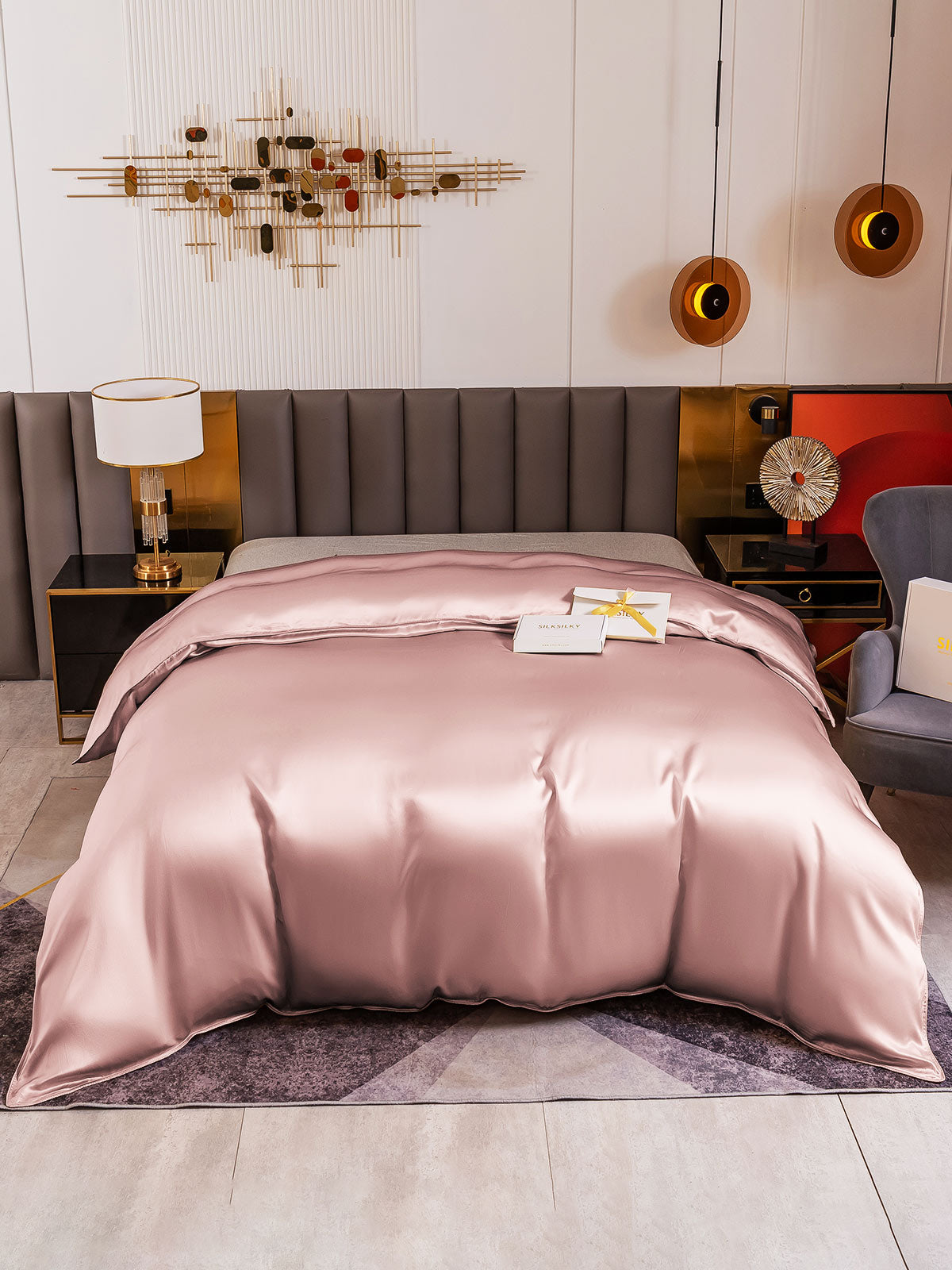 SilkSilky SE 19Momme Rent Silke Duvet Cover BlekMauve 002