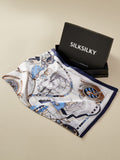 SilkSilky SE Rent Silke Scarf Blå 001