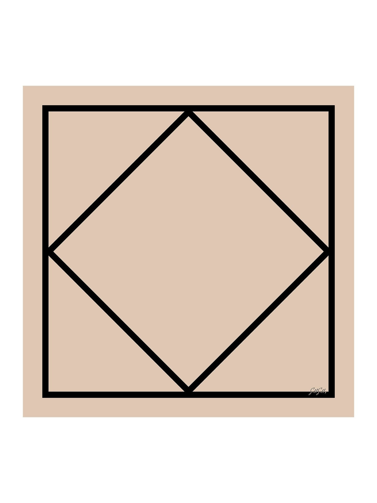 [Beige Fyrkant] SilkSilky-SE Halsduka 001