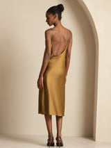 [Brun] SilkSilky-SE Spaghetti Strap Dress 002