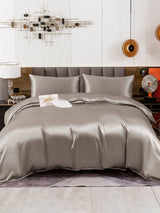 [Grå] SilkSilky-SE 19Momme Rent Silke Bedding Set 001
