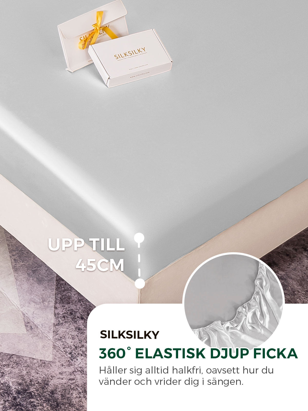 [Silver] SilkSilky-SE 22Momme Rent Silke Bedding Set 004