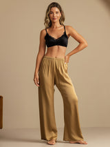 [Tan] SilkSilky-SE 19Momme Women's Sleep Pants 005