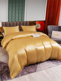 SilkSilky SE 25Momme Rent Silke Bedding Set Champagne 001