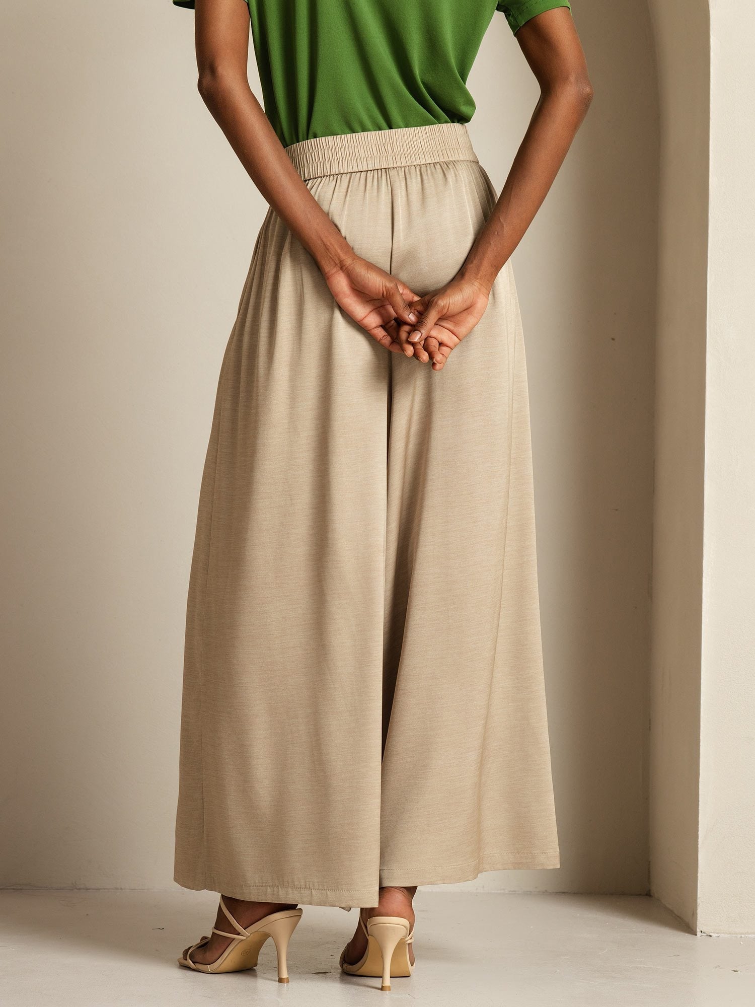 [Tan] SilkSilky-SE 19Momme Silke Womens Pants 002