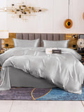 SilkSilky SE 19Momme Rent Silke Bedding Set Silver 002