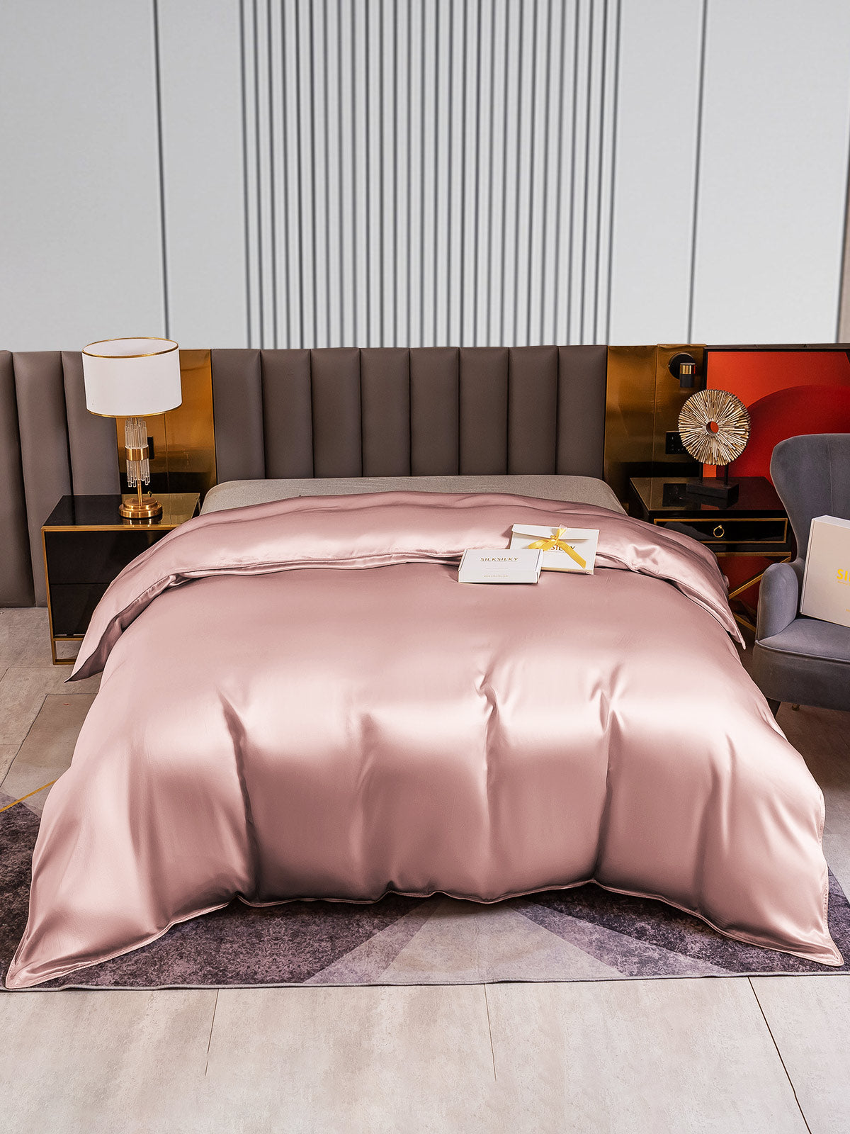 SilkSilky SE 22Momme Rent Silke Duvet Cover BlekMauve 001