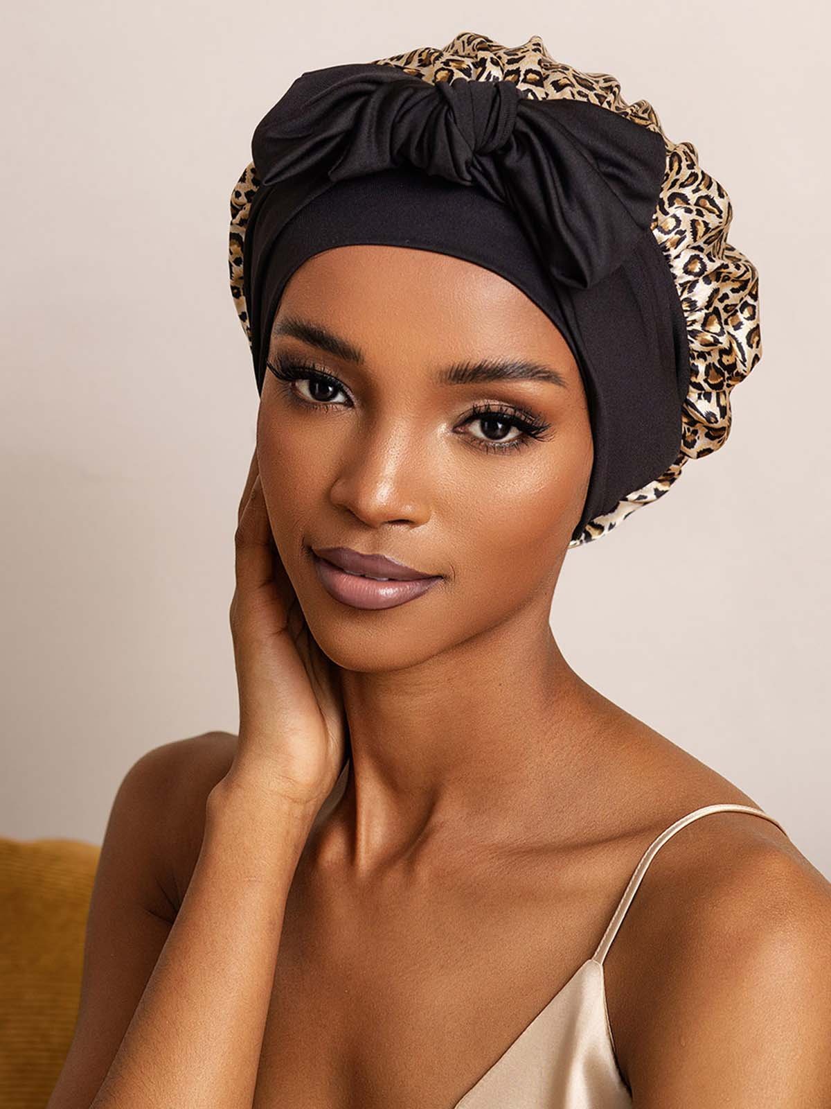 SilkSilky-SE Rent Silke Sleep Cap Leopard 003