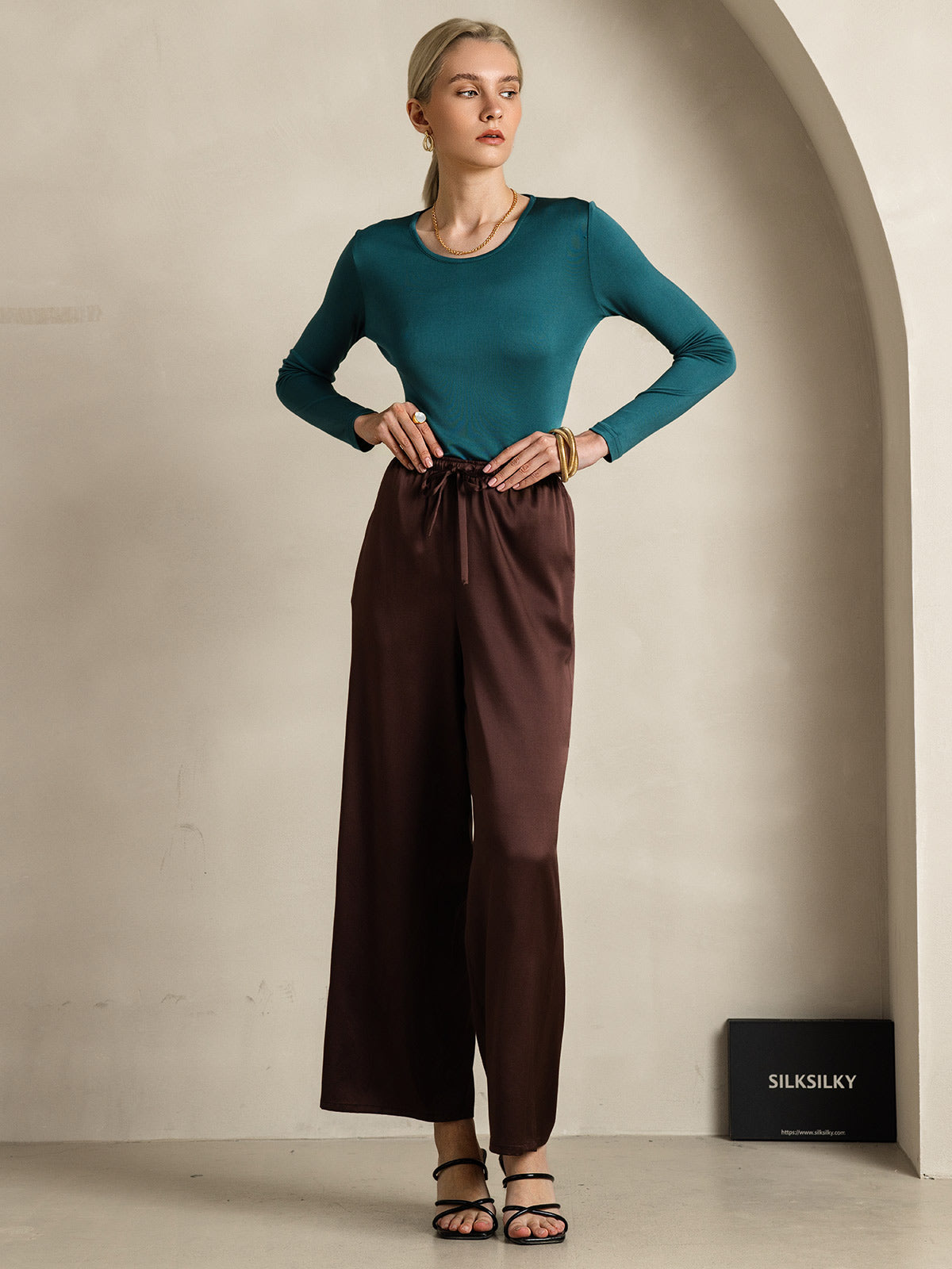 [Kaffe] SilkSilky-SE Rent Silke Womens Pants 001